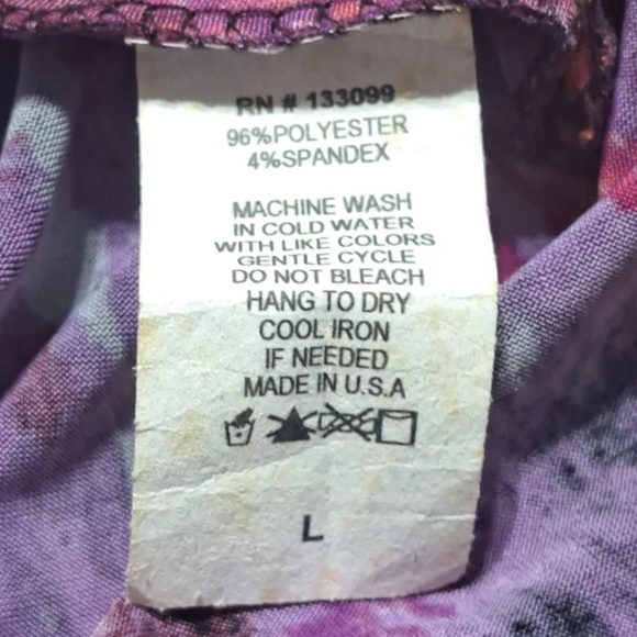 Dress Long Maxi Casual Women's size L Art print by Rekless Hearts MADE IN USA - Picture 8 of 8